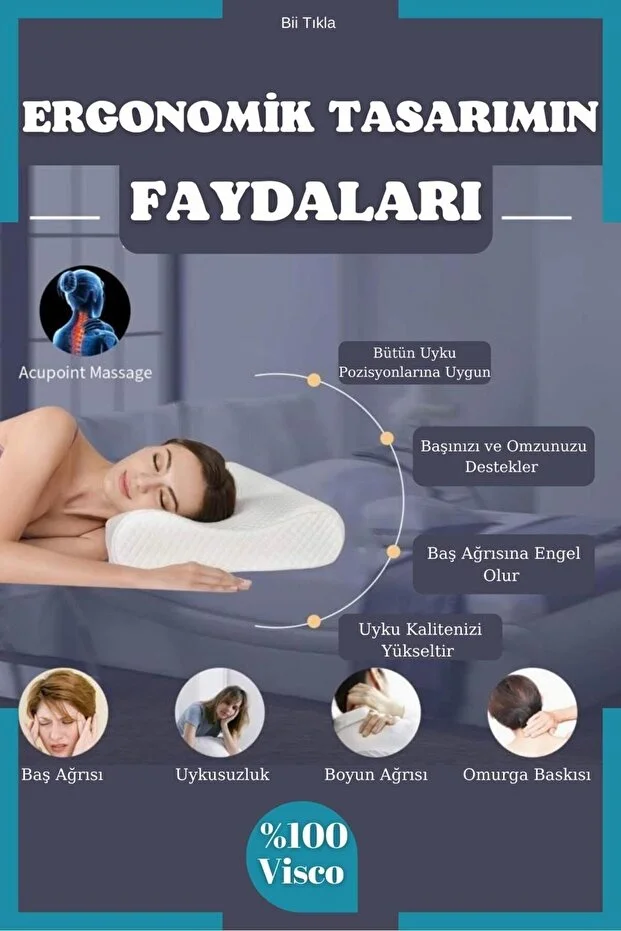 Mega Boy Ortopetik Visco Yastık